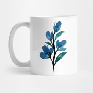 Blue Watercolor Wild Flower Mug